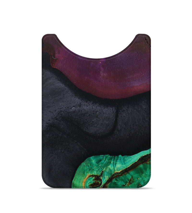 Live Edge Wood+Resin Wallet - Audrey (Pure Black, 693936)