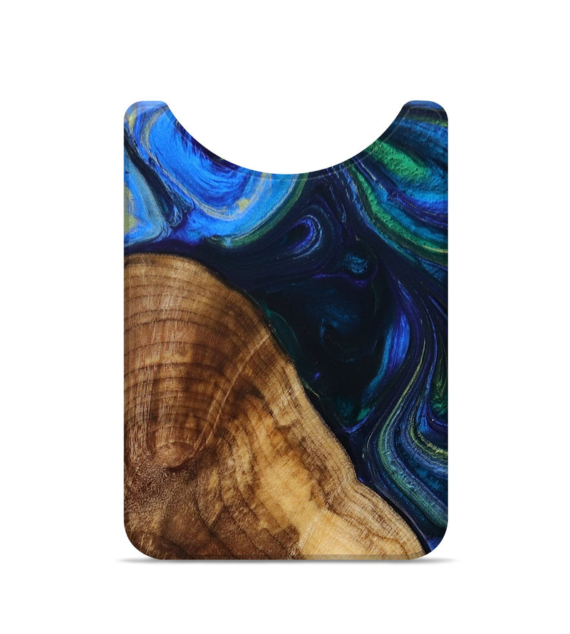 Live Edge Wood+Resin Wallet - Sienna (Blue, 693941)