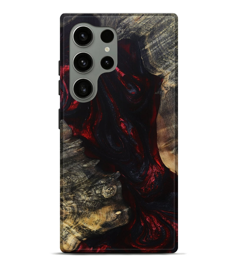 Galaxy S24 Ultra Wood+Resin Live Edge Phone Case - Angelique (Red, 693950)