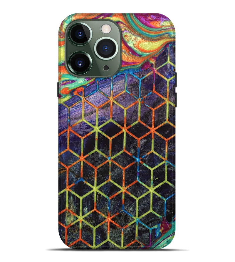 iPhone 13 Pro Max Wood+Resin Live Edge Phone Case - Janis (Pattern, 693984)