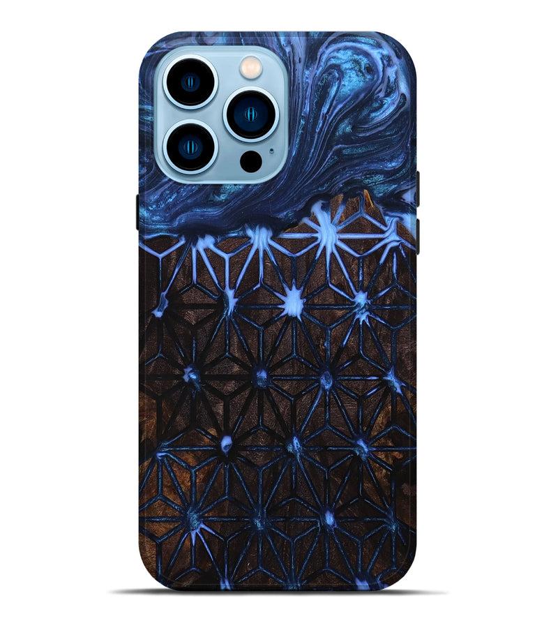 iPhone 14 Pro Max Wood+Resin Live Edge Phone Case - Grace (Pattern, 693988)