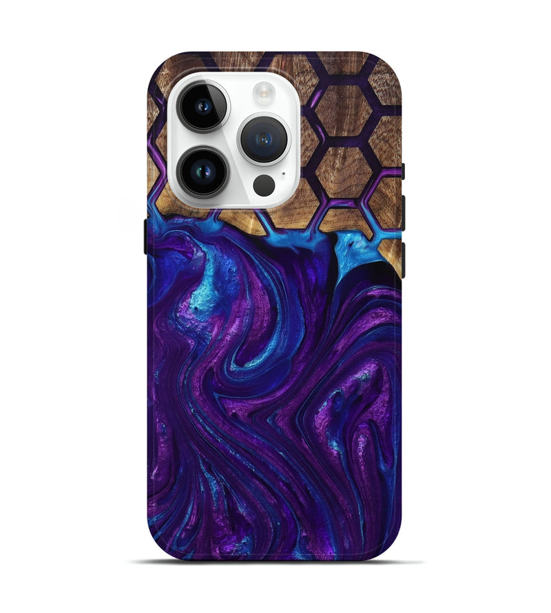 iPhone 15 Pro Wood+Resin Live Edge Phone Case - Gale (Pattern, 693990)