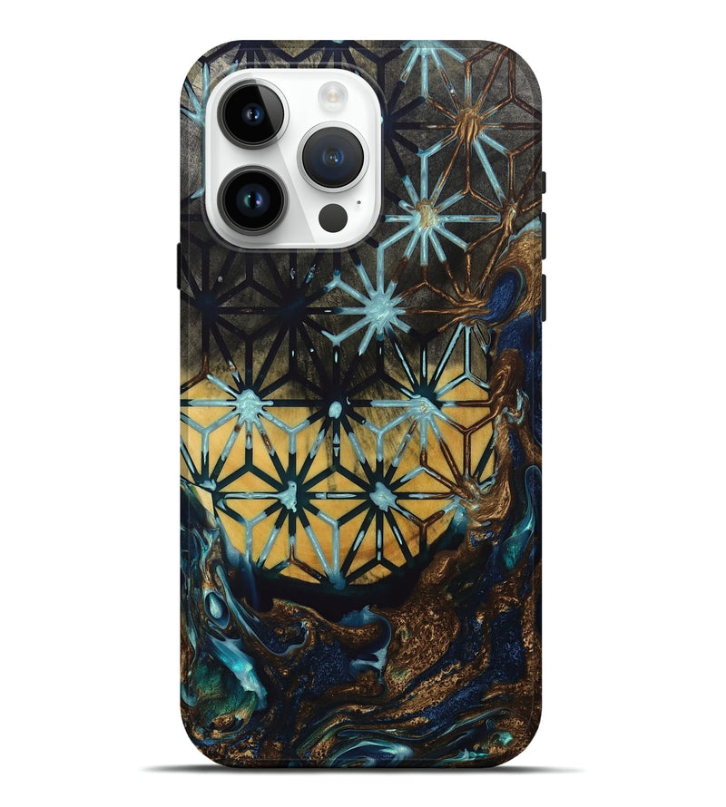 iPhone 15 Pro Max Wood+Resin Live Edge Phone Case - Randal (Pattern, 693991)