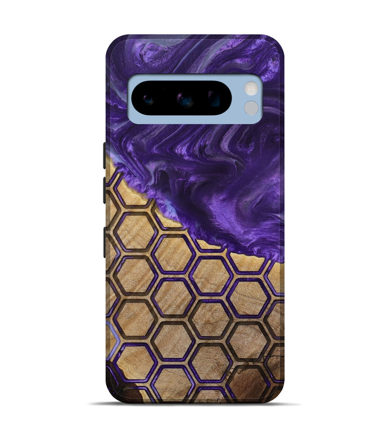 Pixel 8 Pro Wood+Resin Live Edge Phone Case - Flora (Pattern, 693992)