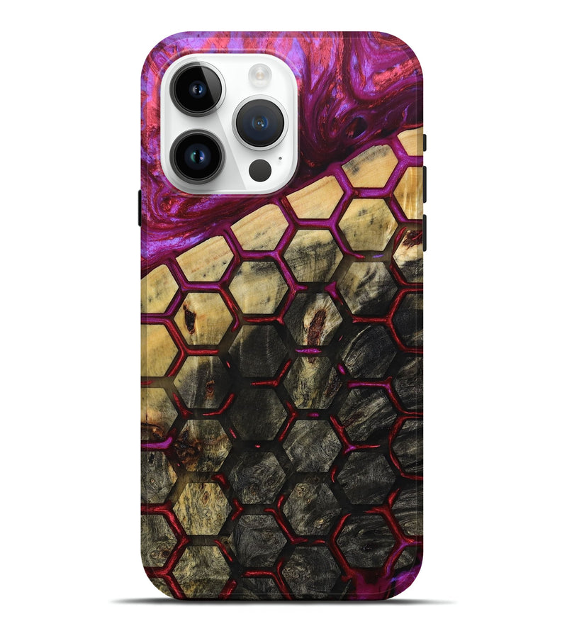 iPhone 15 Pro Max Wood+Resin Live Edge Phone Case - Annie (Pattern, 693993)