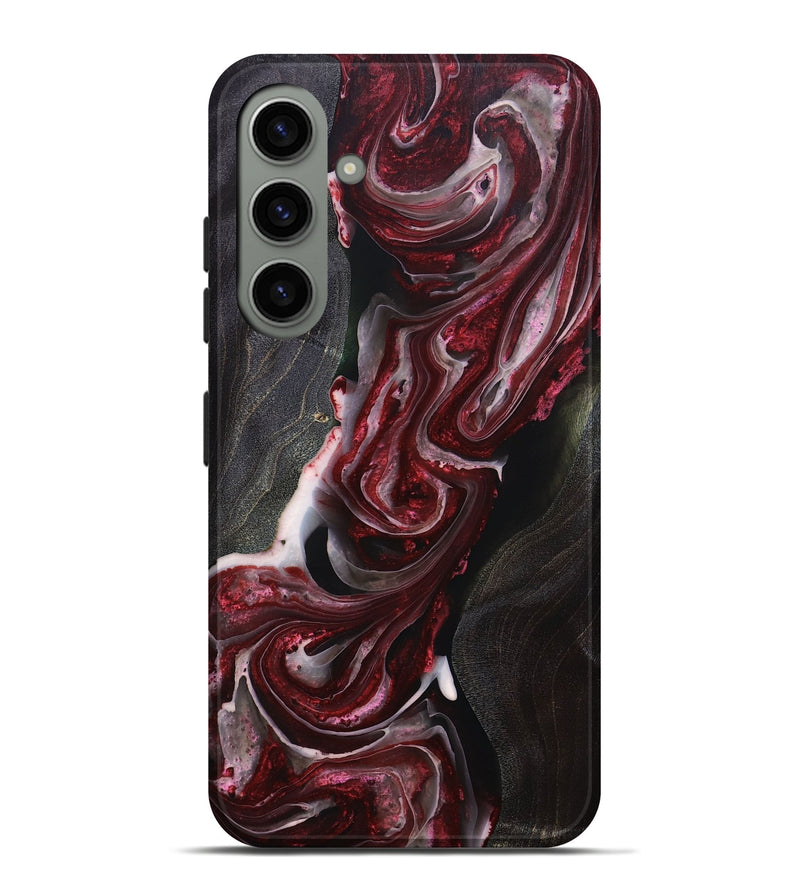 Galaxy S24 Plus Wood+Resin Live Edge Phone Case - Gerald (Red, 693996)