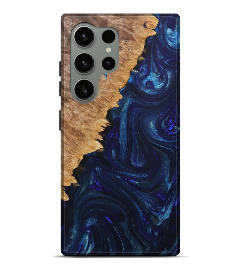 Galaxy S24 Ultra Wood+Resin Live Edge Phone Case - Colt (Blue, 693999)