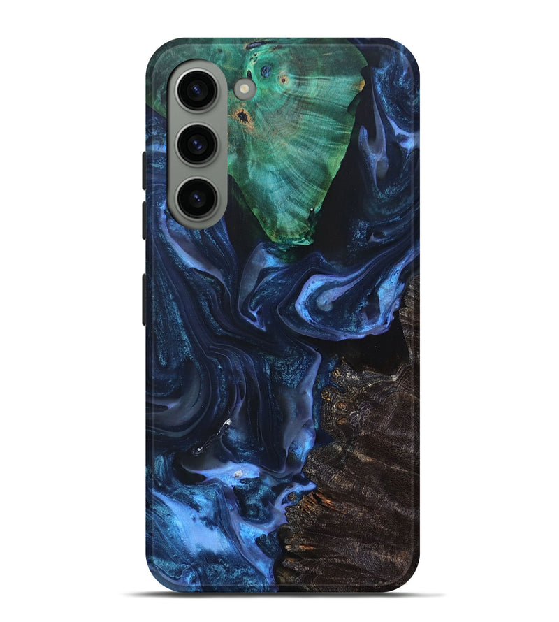 Galaxy S23 Plus Wood+Resin Live Edge Phone Case - Alfred (Blue, 694003)