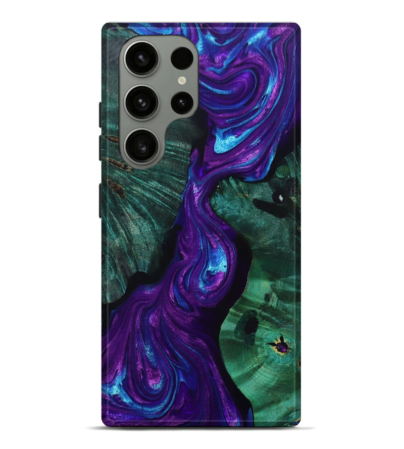 Galaxy S23 Ultra Wood+Resin Live Edge Phone Case - Vicki (Purple, 694010)
