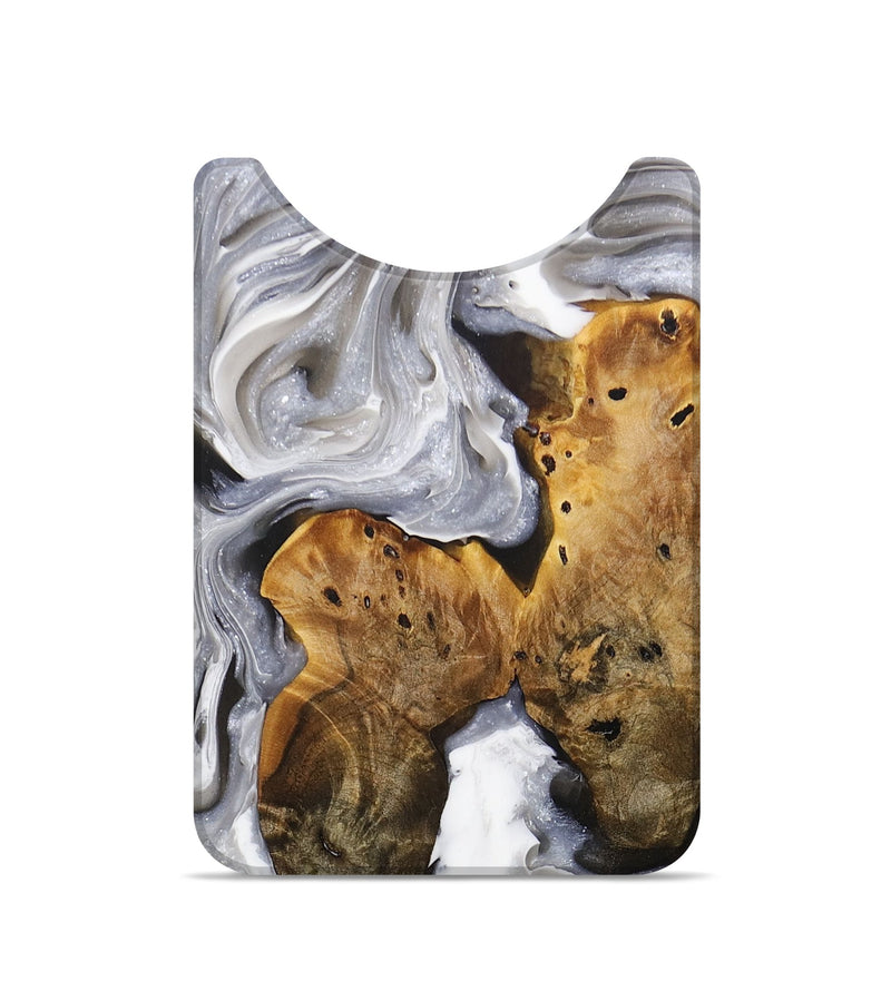 Live Edge Wood+Resin Wallet - Landyn (Black & White, 694049)