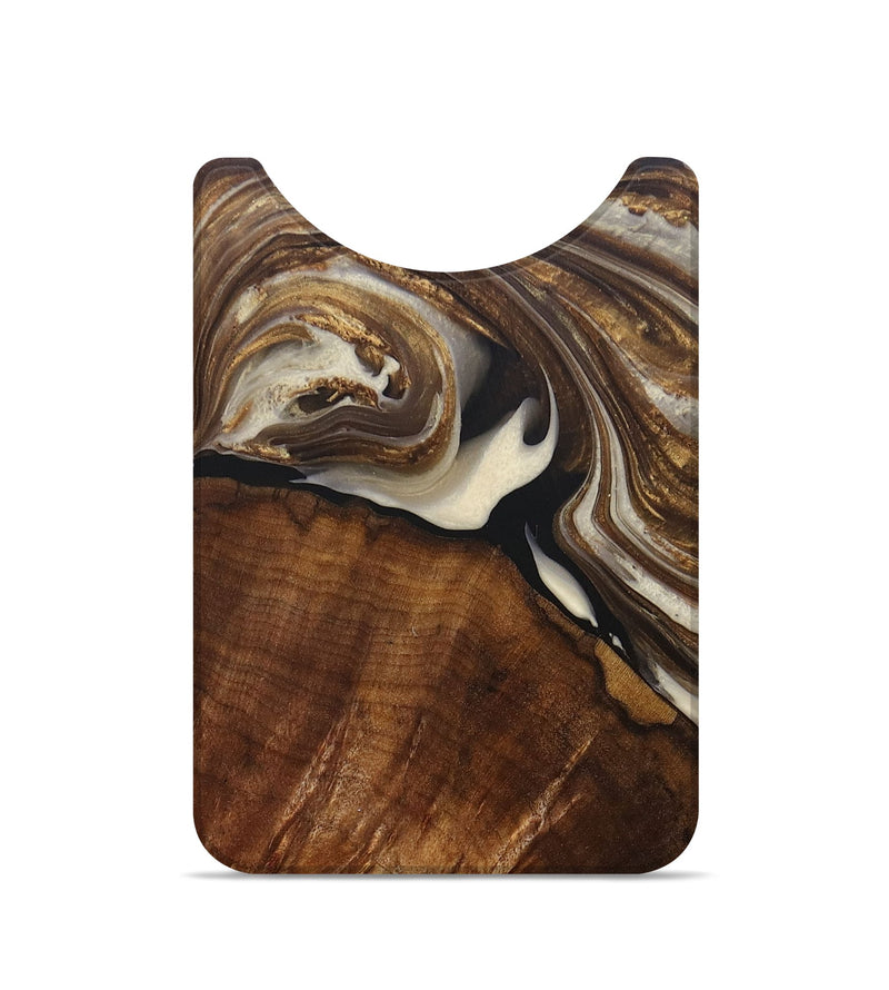 Live Edge Wood+Resin Wallet - Toni (Black & White, 694054)