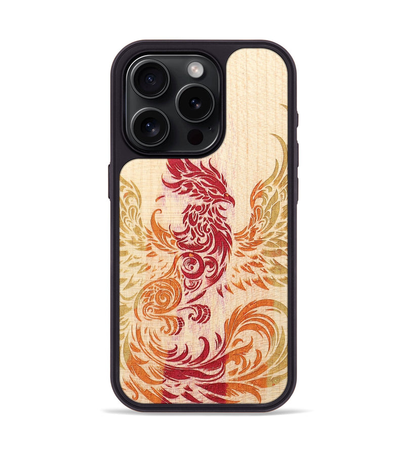 iPhone 15 Pro Wood+Resin Phone Case - Kay (Fire & Ice, 694064)