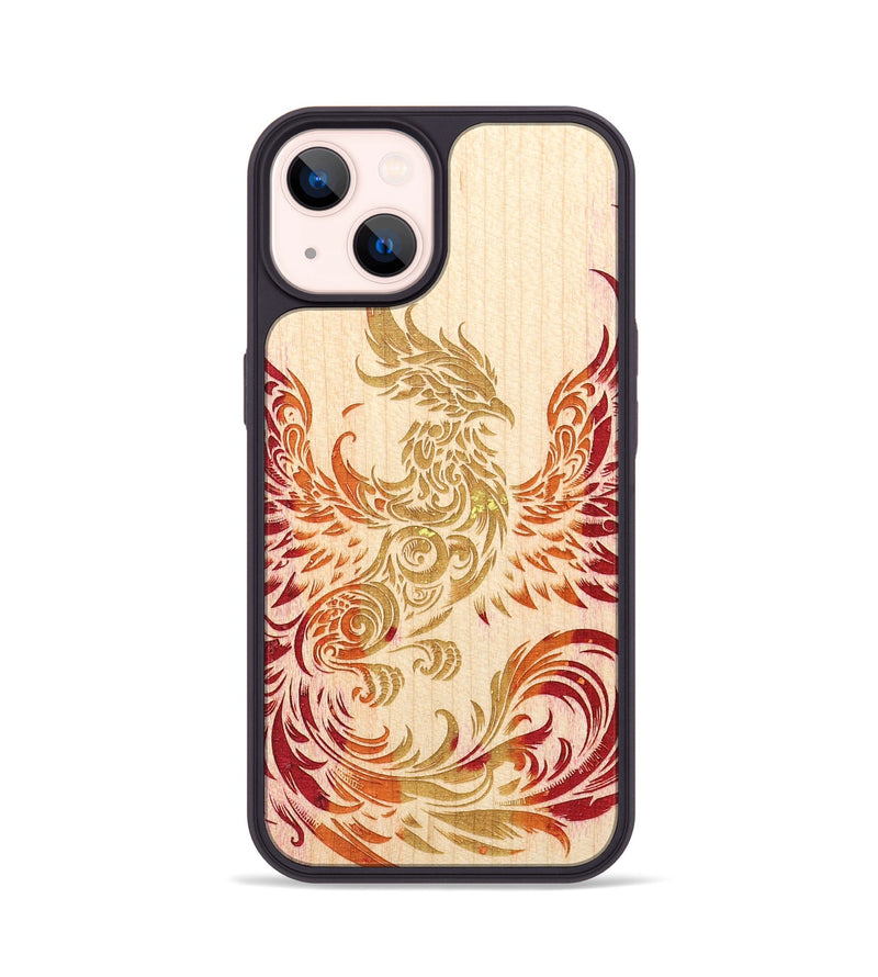 iPhone 14 Wood+Resin Phone Case - Angelo (Fire & Ice, 694071)