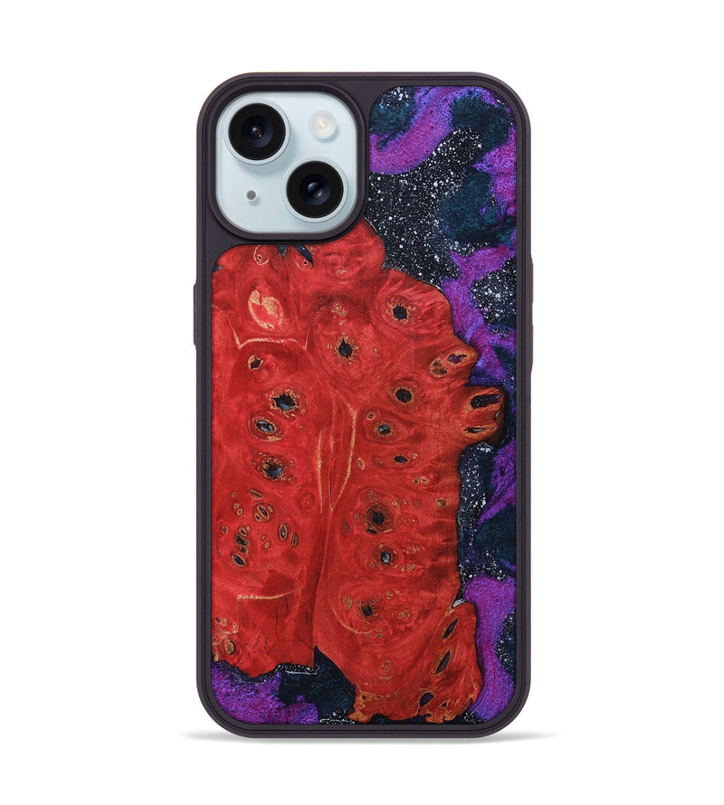 iPhone 15 Wood+Resin Phone Case - Aleah (Cosmos, 694181)