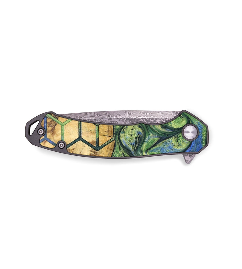 EDC Wood+Resin Pocket Knife - Mikaela (Pattern, 694234)
