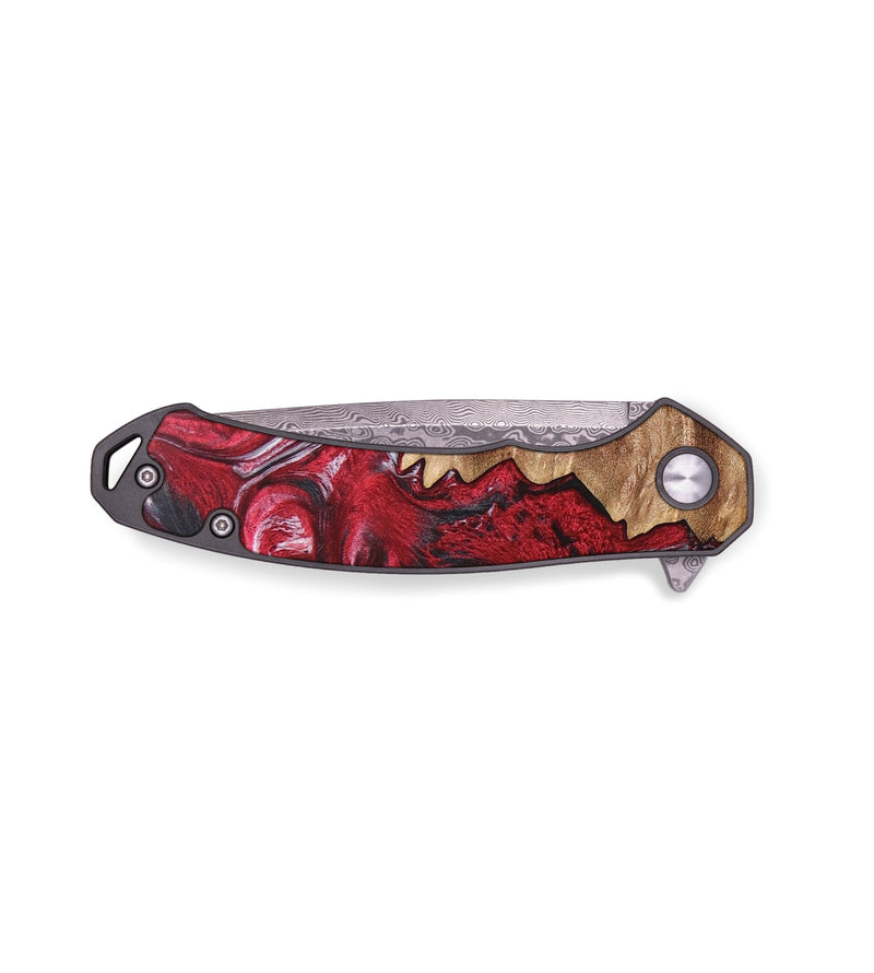 EDC Wood+Resin Pocket Knife - Juanita (Red, 694249)