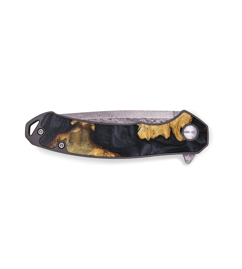 EDC Wood+Resin Pocket Knife - Johnny (Pure Black, 694259)