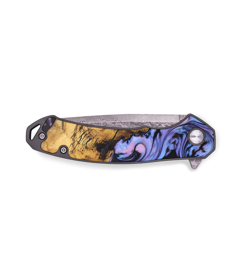 EDC Wood+Resin Pocket Knife - Clark (Purple, 694267)