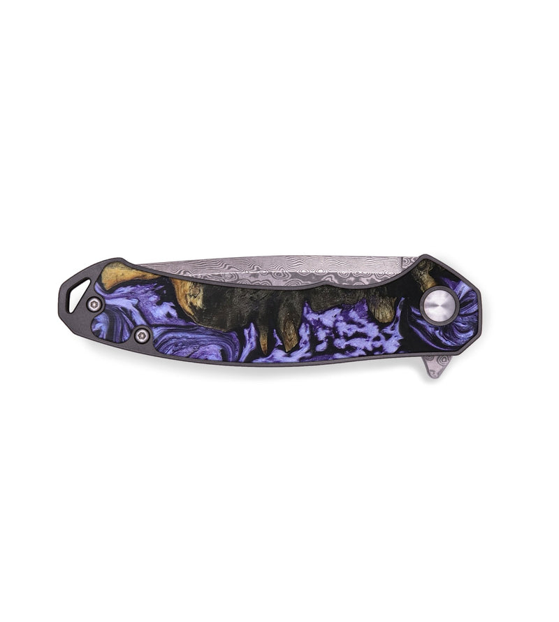EDC Wood+Resin Pocket Knife - Jackie (Purple, 694268)