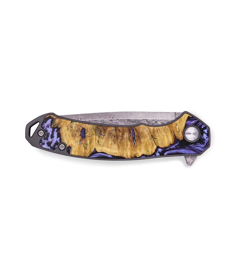 EDC Wood+Resin Pocket Knife - Jarod (Purple, 694269)