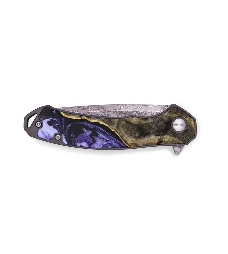 EDC Wood+Resin Pocket Knife - Marely (Purple, 694271)