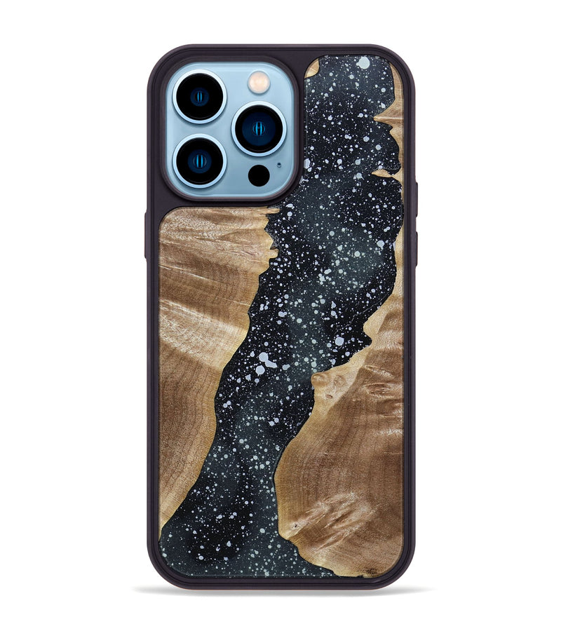 iPhone 14 Pro Max Wood+Resin Phone Case - Terry (Cosmos, 694349)