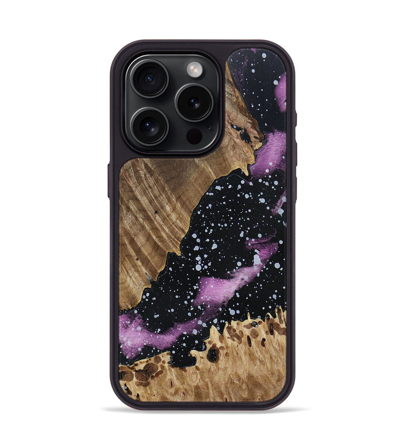 iPhone 15 Pro Wood+Resin Phone Case - Lou (Cosmos, 694354)