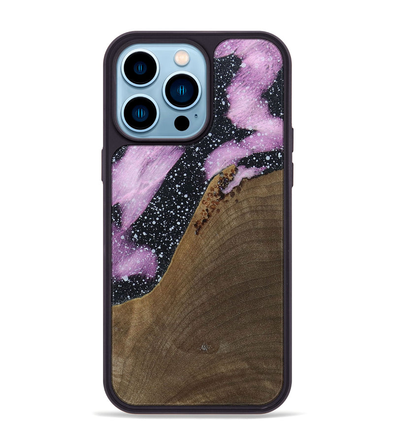iPhone 14 Pro Max Wood+Resin Phone Case - Hanna (Cosmos, 694358)