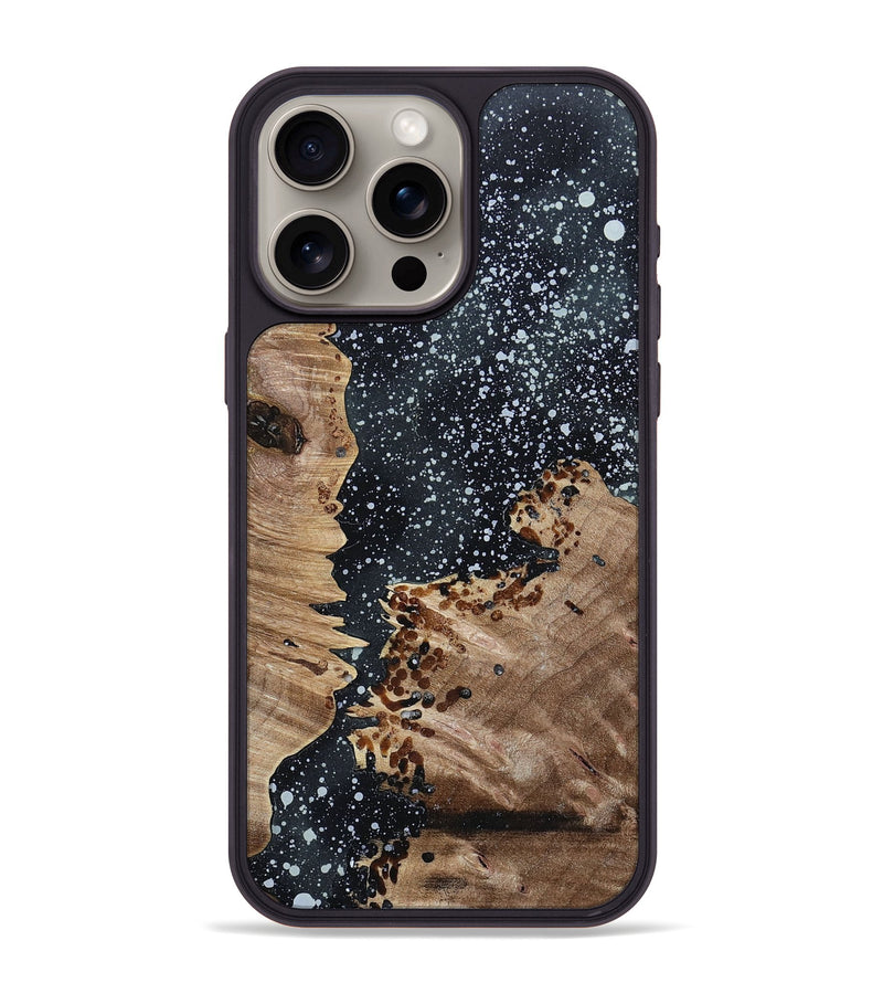 iPhone 15 Pro Max Wood+Resin Phone Case - Lorene (Cosmos, 694361)