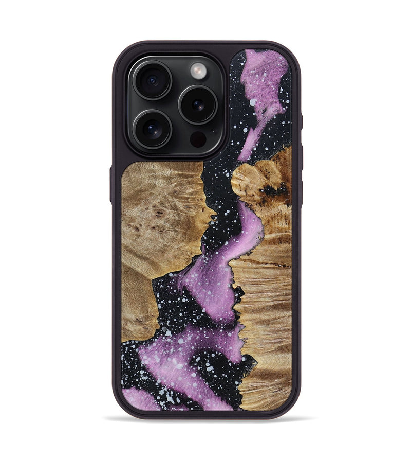 iPhone 15 Pro Wood+Resin Phone Case - Alayna (Cosmos, 694362)