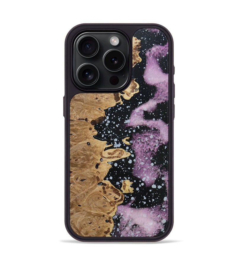 iPhone 15 Pro Wood+Resin Phone Case - Vicki (Cosmos, 694364)