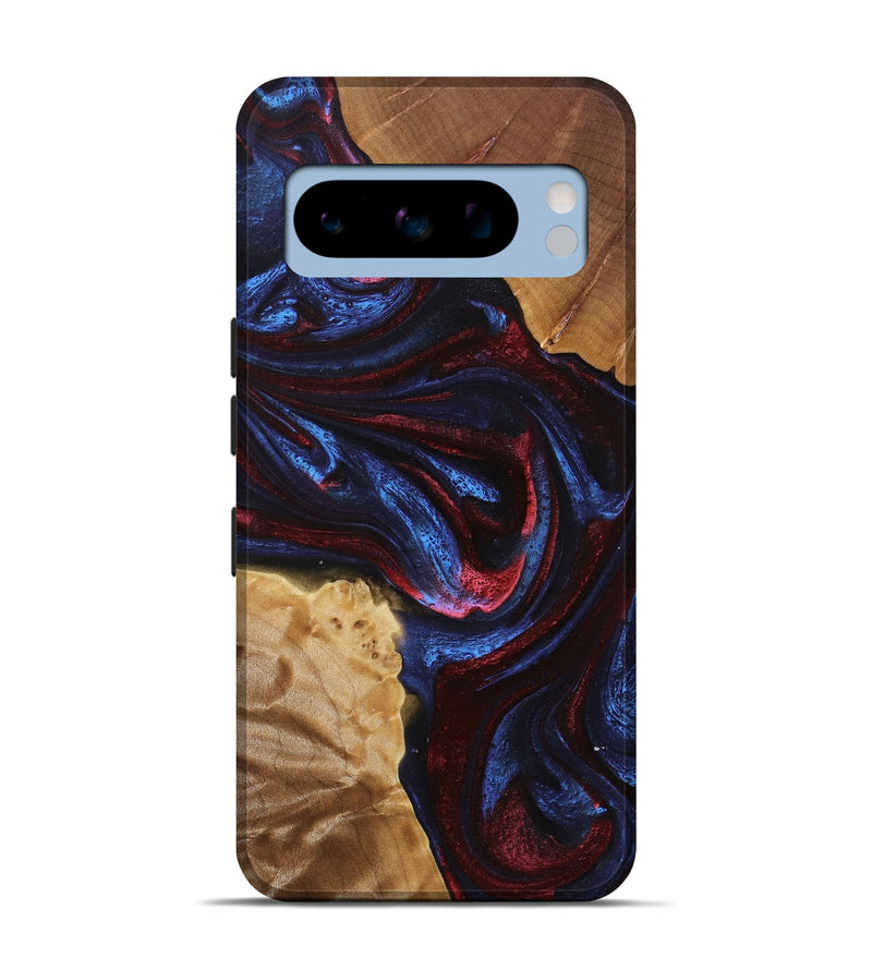 Pixel 8 Pro Wood+Resin Live Edge Phone Case - Damien (Red, 694393)