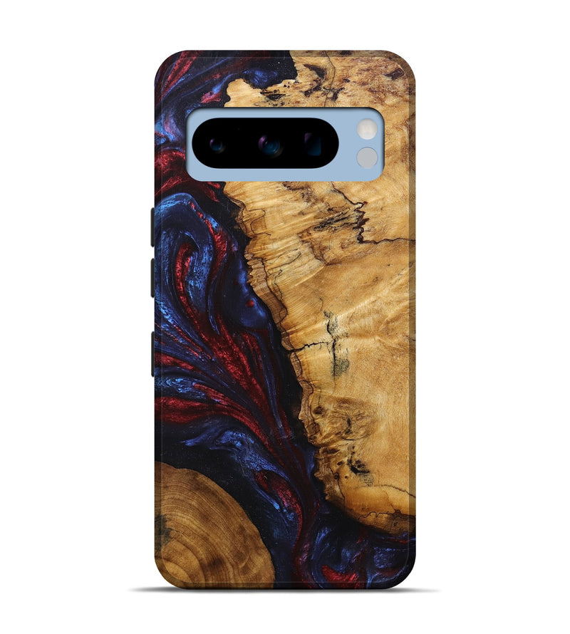 Pixel 8 Pro Wood+Resin Live Edge Phone Case - Jeri (Red, 694394)