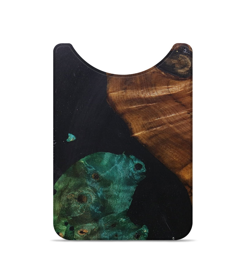 Live Edge Wood+Resin Wallet - Mikaela (Pure Black, 694410)