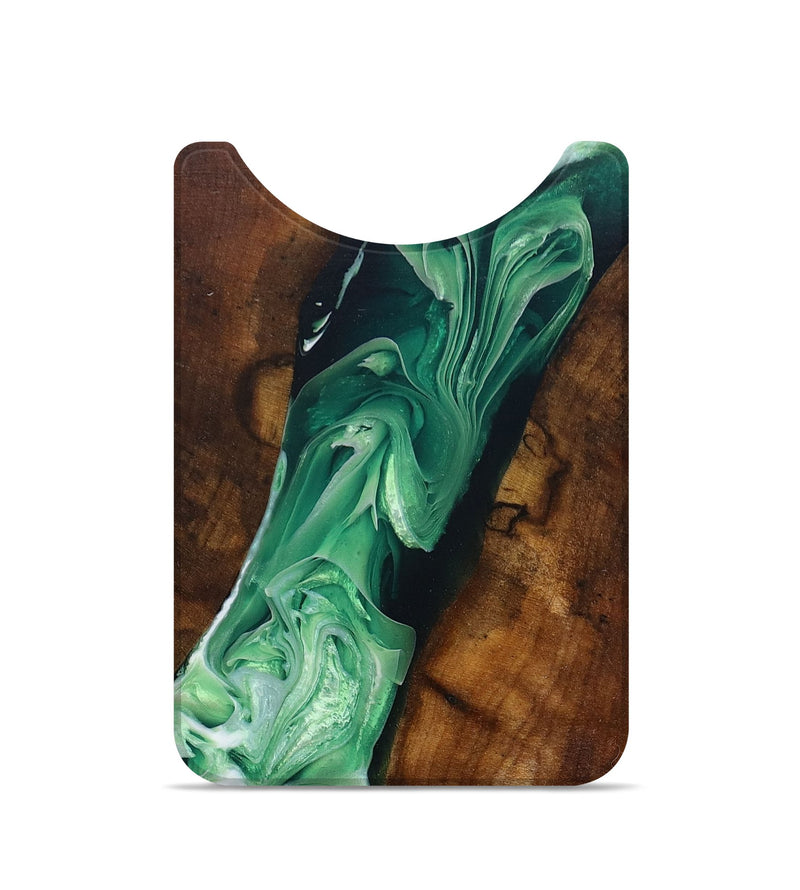 Live Edge Wood+Resin Wallet - Elmer (Green, 694418)