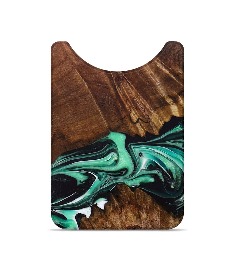 Live Edge Wood+Resin Wallet - Penelope (Green, 694428)