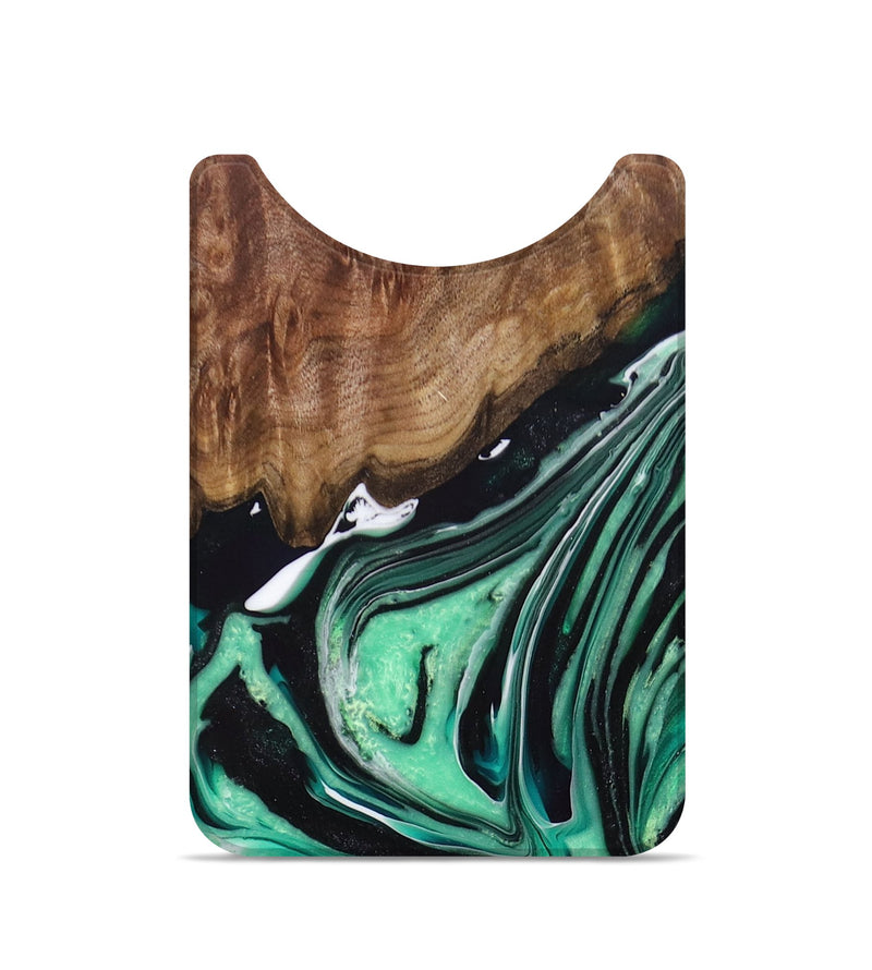Live Edge Wood+Resin Wallet - Sofia (Green, 694430)