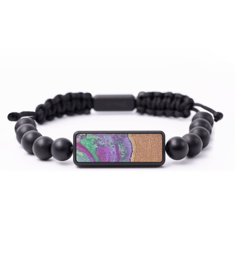 Onyx Bead Wood+Resin Bracelet - Susan (Cosmos, 694504)
