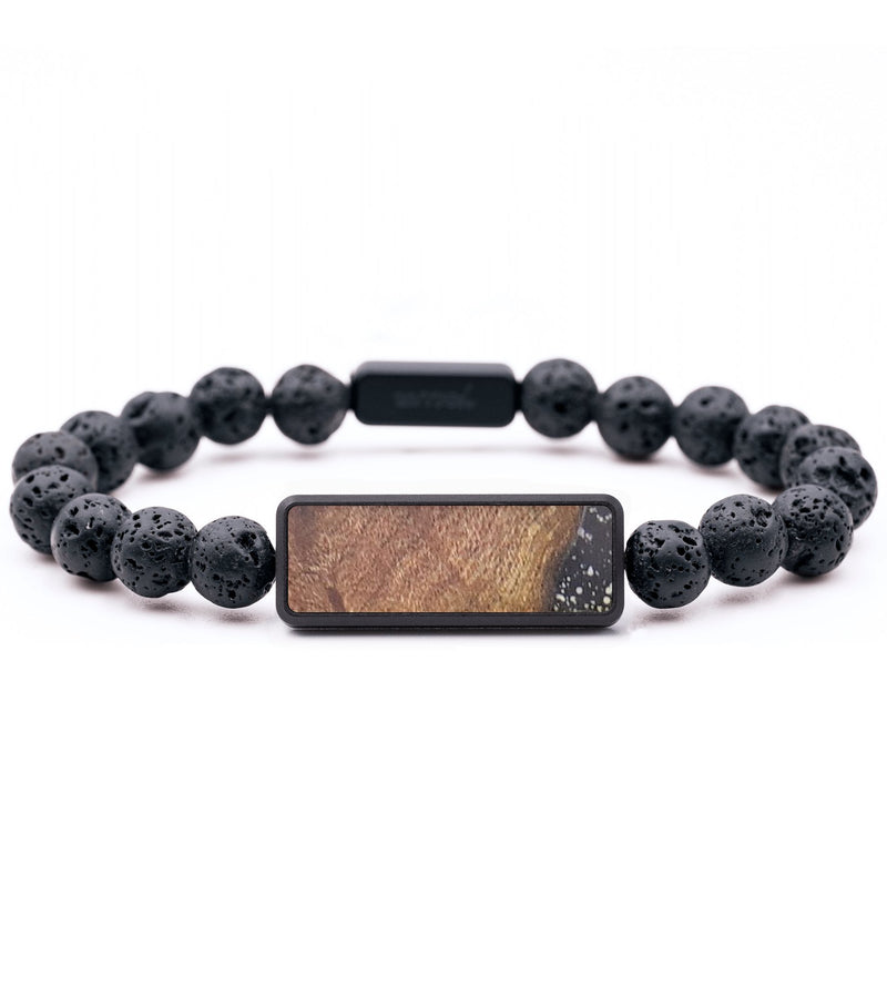 Lava Bead Wood+Resin Bracelet - Crystal (Cosmos, 694511)