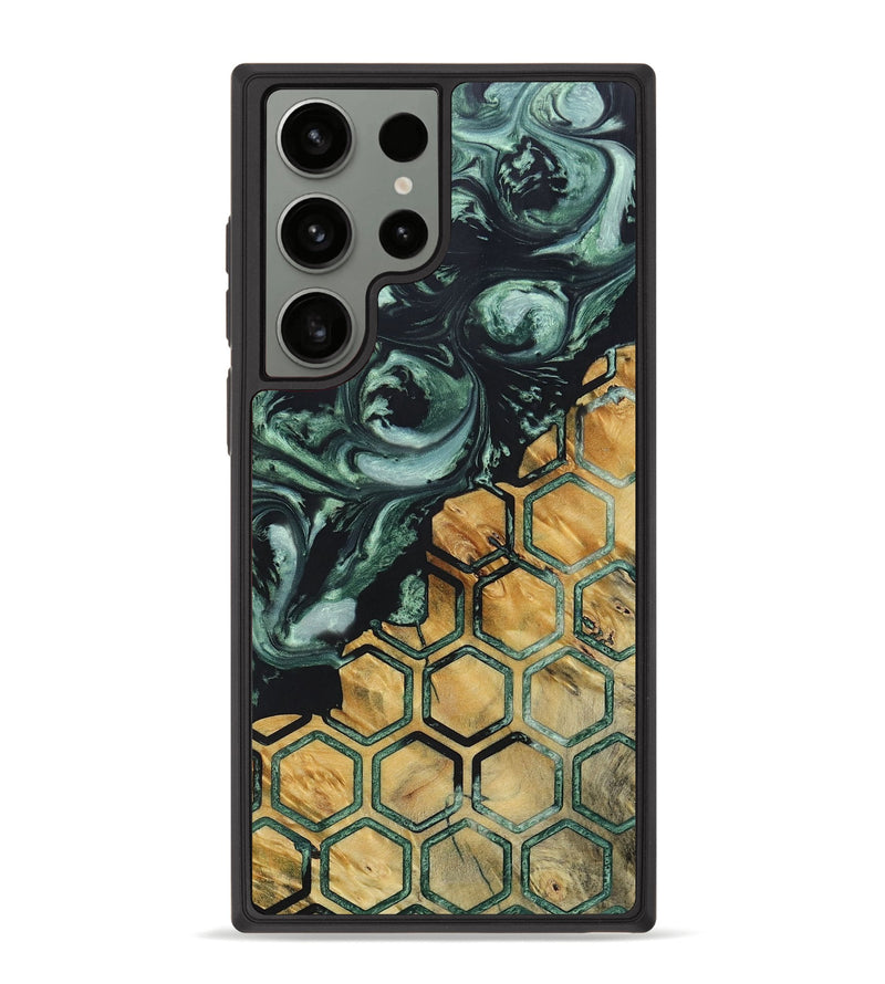 Galaxy S23 Ultra Wood+Resin Phone Case - Asia (Pattern, 694755)