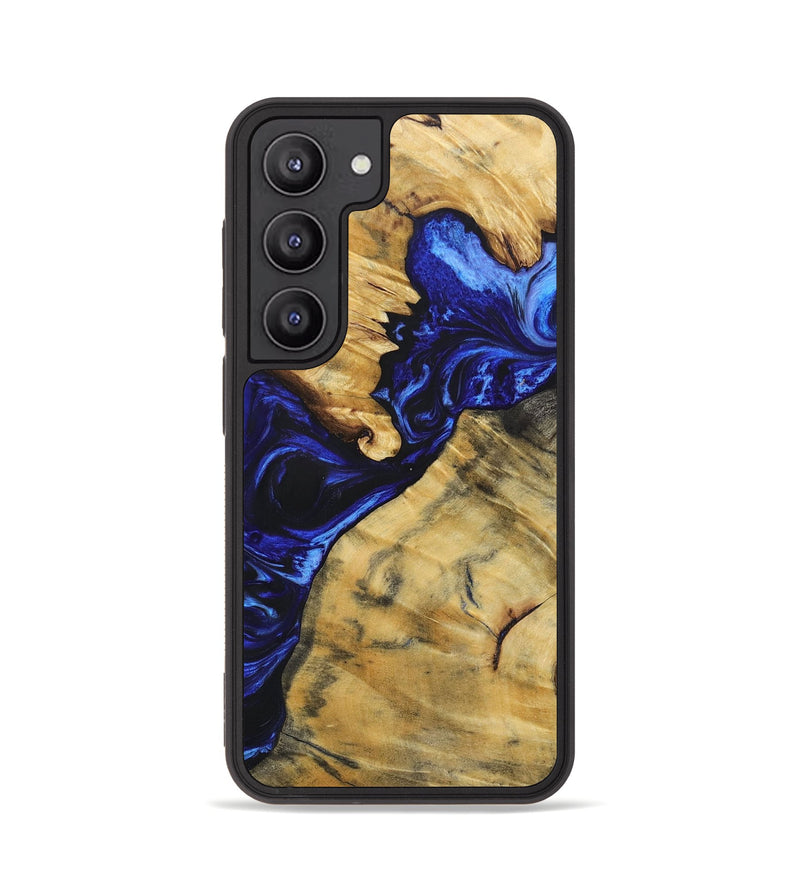 Galaxy S23 Wood+Resin Phone Case - Matias (Blue, 694861)