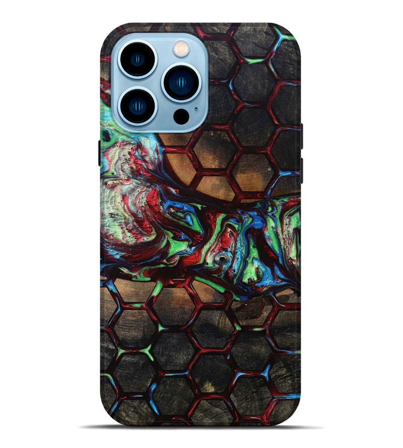 iPhone 14 Pro Max Wood+Resin Live Edge Phone Case - Diana (Pattern, 694956)