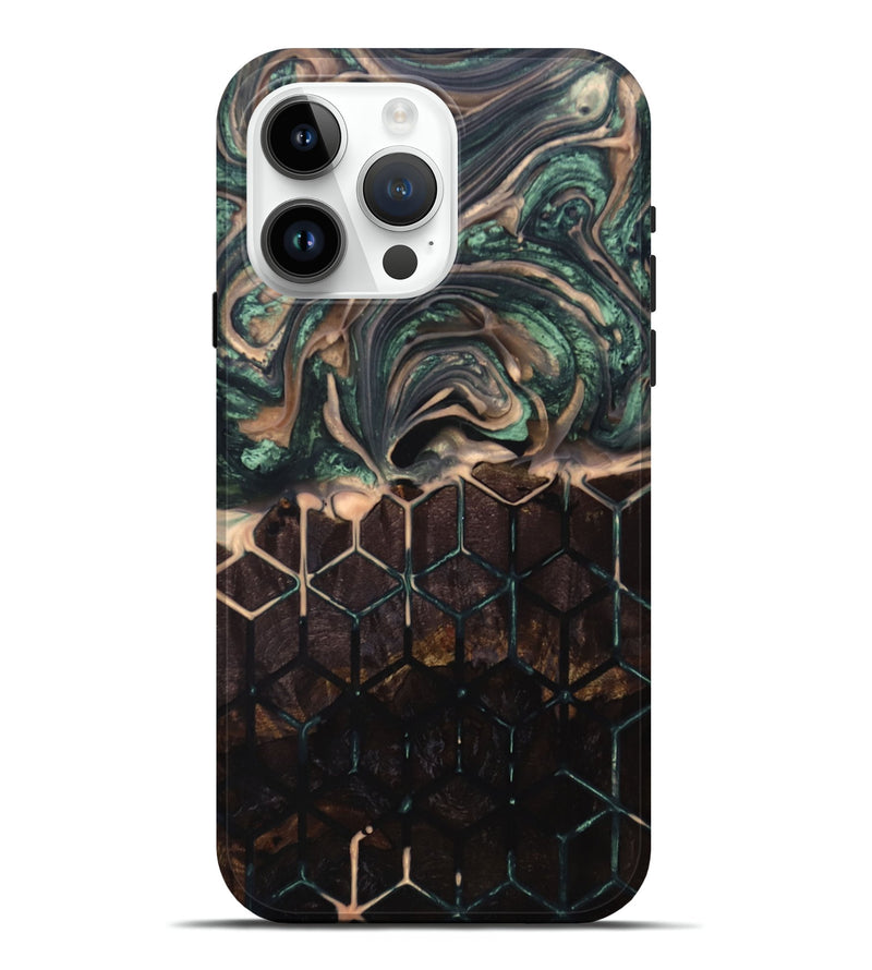 iPhone 15 Pro Max Wood+Resin Live Edge Phone Case - Lee (Pattern, 694958)
