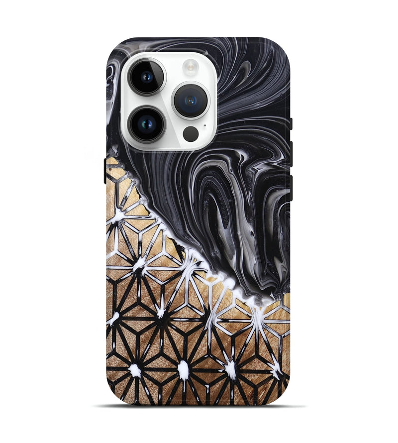 iPhone 15 Pro Wood+Resin Live Edge Phone Case - King (Pattern, 694959)
