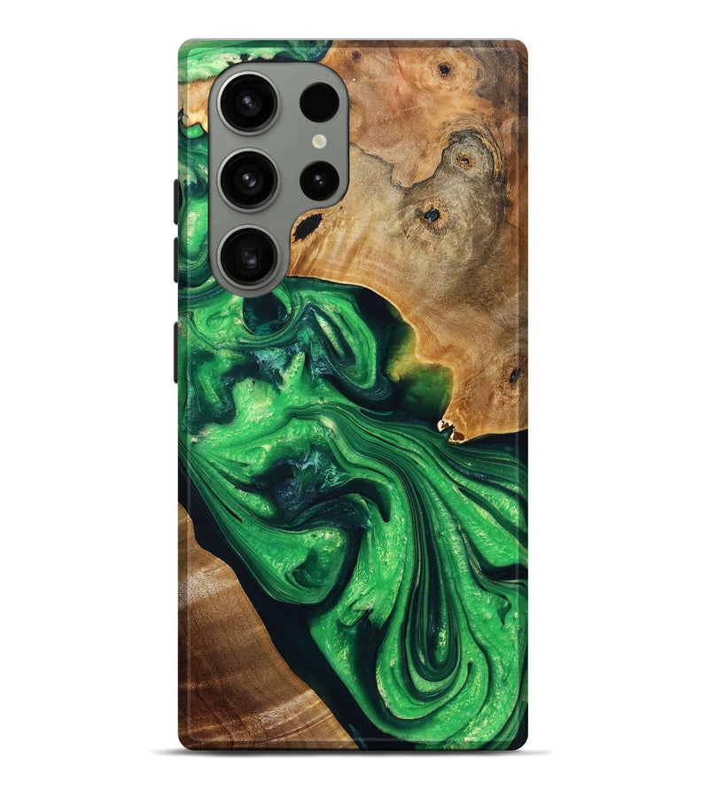Galaxy S23 Ultra Wood+Resin Live Edge Phone Case - Alondra (Green, 694962)