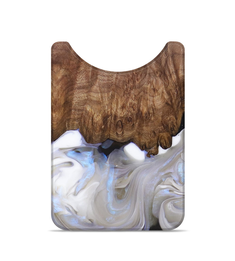 Live Edge Wood+Resin Wallet - Alaya (Black & White, 695023)