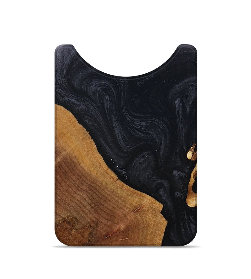 Live Edge Wood+Resin Wallet - Genesis (Pure Black, 695027)