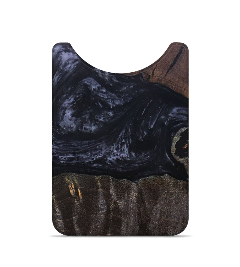 Live Edge Wood+Resin Wallet - Ruth (Pure Black, 695030)
