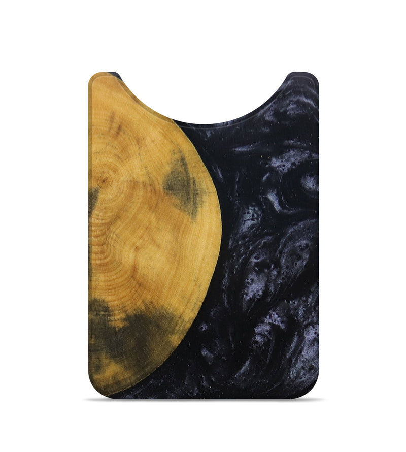 Live Edge Wood+Resin Wallet - Lucile (Pure Black, 695032)