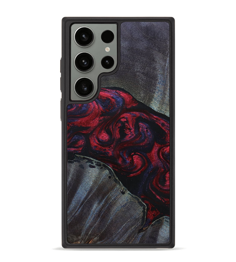 Galaxy S23 Ultra Wood+Resin Phone Case - Katlyn (Red, 695248)